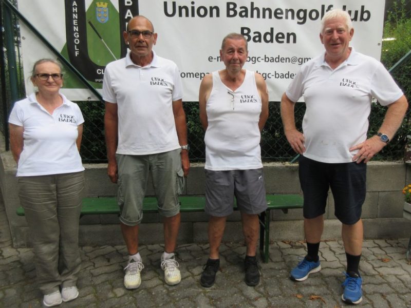 v.l.n.r.: Beste Dame Ensinger Berta (5.), Johann Gnadenberger (2.), Peter Draxler (1.) und Bernhard Bücker 3.